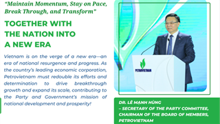 "Maintain Momentum, stay on pace, break through, and Transform" together with the nation into a new era
